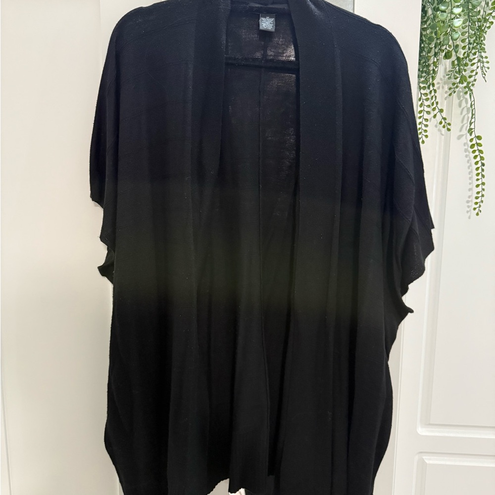Elegant Black Open Cardigan